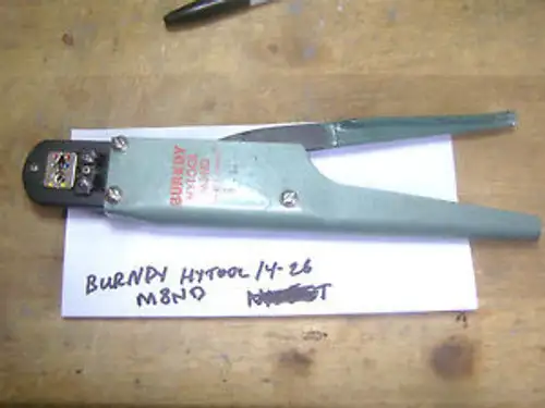 Burndy Hytool M8Nd Crimper Crimping Tool 14-26 Die