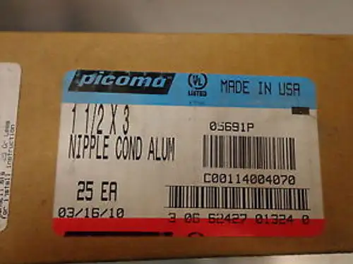 Picoma 1 1/2 X 3 Nipple Cond. Alum 05691P C00114069572 25 Per Box