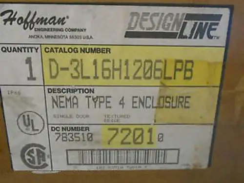 Hoffman D-3L16H1206Lpb Nema 4 Enclosure