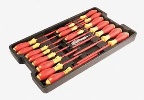 Wiha 32095 19 Piece Insulated Slotted/Phillips/Square/Terminal Screwdriver S