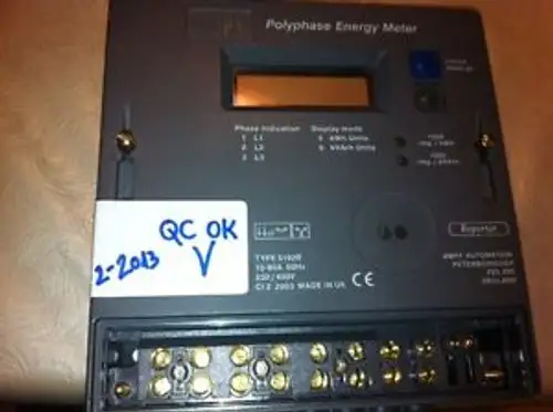 1 X Ampy Type 5192B Polyphase Energy Meter With Display Qc Ok