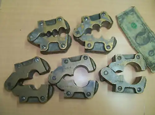 Amphenol Set 9749-1 Thru 9749-5 Rare Huge Bronze Tool Crimper Dies