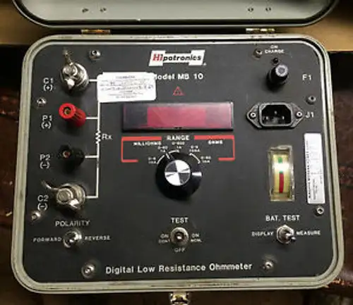 Hipotronics Digital Low Resistence Ohmmeter Mb-10 Ds16-191