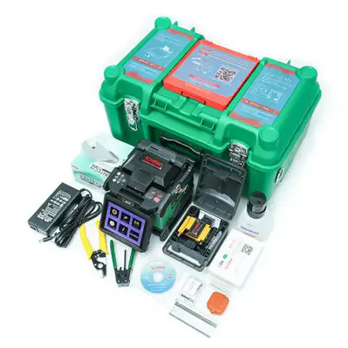 Ftth Optical Fiber Welder Core Alignment Fiber Welder Full Kit W/ Kf-52 Cleaver