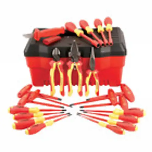 Wiha 32973 22 Piece Insulated Pliers/Cutters/Screwdriver/Nut Driver Tool Set