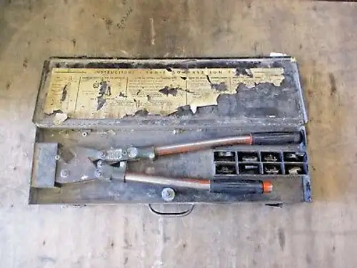 T&B Tbm-8 Compression Tool W/9 Dies #12281228J