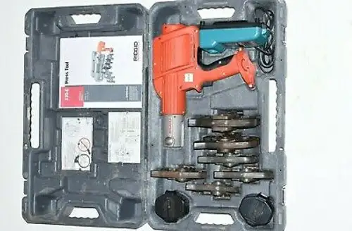 Ridgid Propress Hydraulic Crimper Set Jaws 1/2 - 2 Batteries Manual Case 320-E
