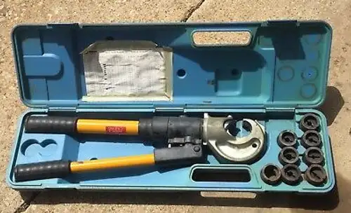 Large Panduit Ct-920 Controlled Crimping Tool Crimps/Dies Storage Case