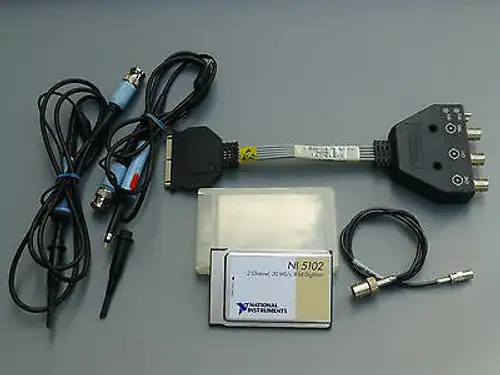 National Instruments Daqcard-5102 Ni Daq Scope Card Pcmcia W/ Adapter Probes