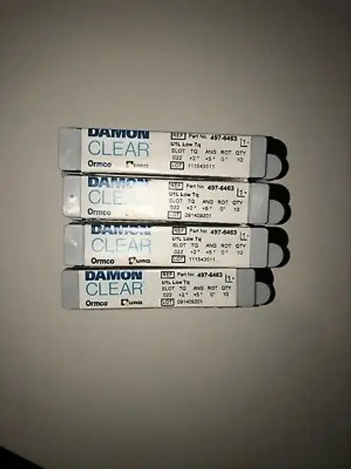 Ormco Damon Clear Brackets - 190 Total Brackets - U1L - Low Tq - #497-6463
