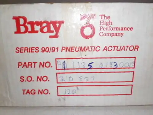 Bray 911185-21330015 Pnuematic Actuator