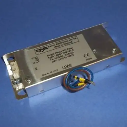 RASMI ELECTRONICS LTD 7A 250VAC SINGLE PHASE RFI FILTER R88A FIW 107-E