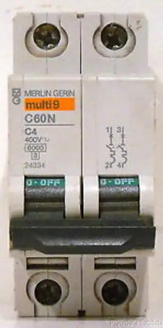 New Schneider Electric 4A Miniature Circuit Breaker C60N-C4 24334