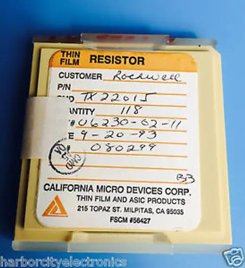 TX2201J CALIFORNIA MICRO DEVICES RESISTOR THIN FILM ROCKWELL 118/units