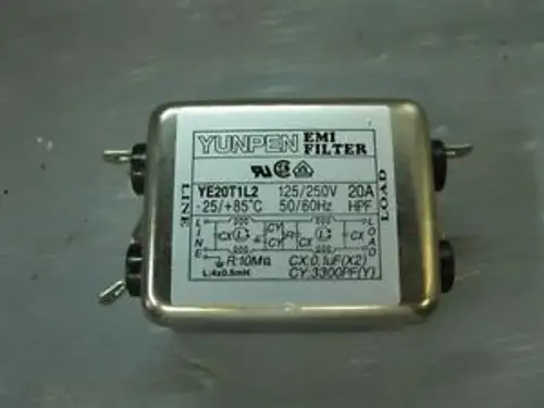 YUNPEN YE20T1L2 EMI Power Line Filter 125/250V 20A