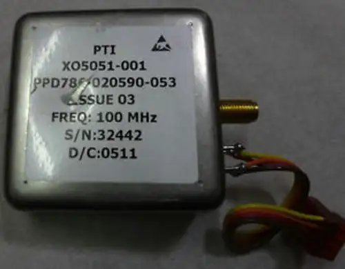 100MHz OCXO PTI XO5051 PPD-786-0205960-053 ISSUE 03 FREQ:100MHZ VDC+12V