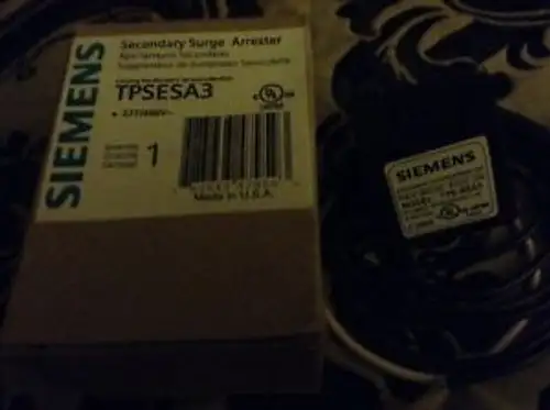 SIEMENS TPS-ESA3 TPSESA3 SECONDARY SURGE ARRESTER 277/480 VAC In the Box