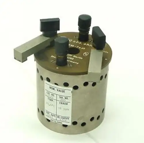 OTTO WOLFF BERLIN 14977/60 N85-7A45 MANGANIN RESISTOR 500 ABS. OHMS 0.044A MAX