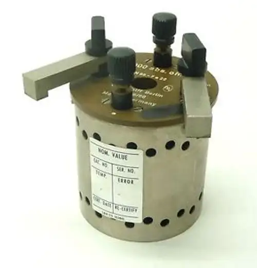 OTTO WOLFF BERLIN 14978/60 N85-7A22 MANGANIN RESISTOR 20000 ABS OHMS 0.007A MAX