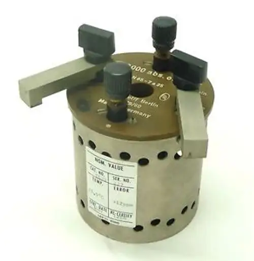 OTTO WOLFF BERLIN 14979/60 N85-7A25 MANGANIN RESISTOR 50000 ABS OHMS 0.004A MAX