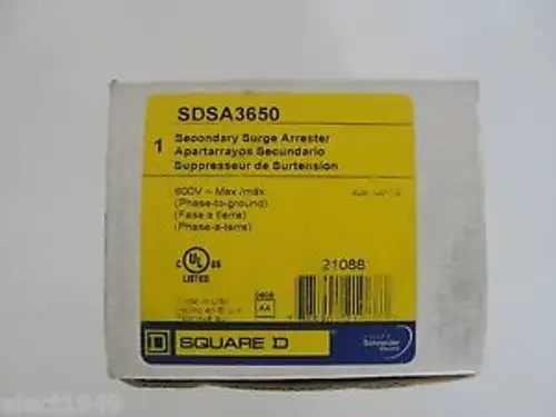 SDSA3650 SQUARE D SECONDARY SURGE ARRESTER 3PH 600V FOR GROUNDED SYSTEMS