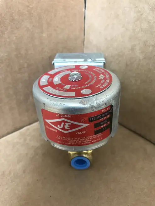 Jackes-Evans J4-23MM Solenoid Valve w/ 110-120 Volt Coil 11 Watts 50-60 Cycles