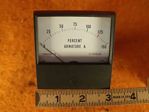 Panel Meter 0-150 Percent Armature Amps Fincor C1034449-78Simpson 2123