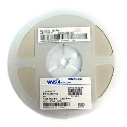 10 Reel 5000Pcs Smd Chip Resistor 1206 5% 1Ohm~1Mohm