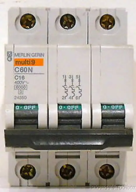 New Schneider Electric 16 Amp Miniature Circuit Breaker C60N-C16 24350