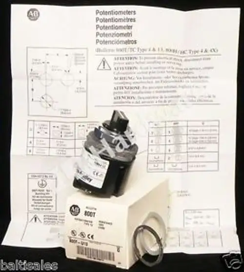 New Allen Bradley 800T-U13 /Q 30.5Mm Potentiometer 1000 Ohms Resistance Qty