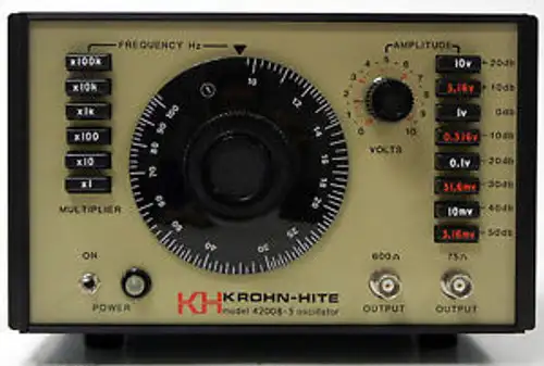 Krohn-Hite 4200B-5 4200 Sine Wave Generator Audiophile 10 Hz-10Mhz W/ Manual