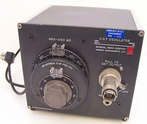 General Radio Co. Uhf Oscillator Type 1361-A 450-1050 Mc Serial 481 Vtg. 8
