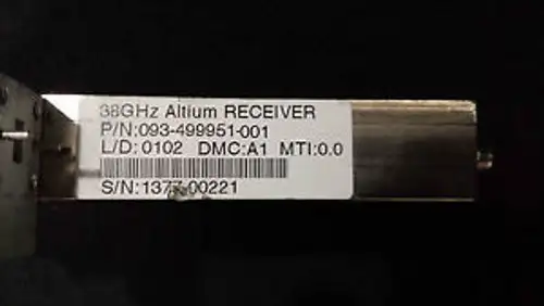 38Ghz Altium Receiver 093-499951-001