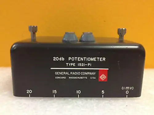 General Radio 1521-P1 20 Db Potentiometer