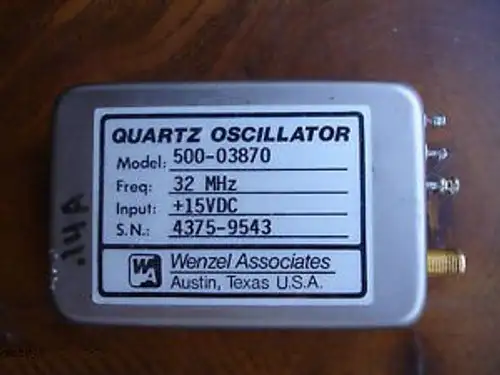Wenzel Associates Oscillateur à quartz 500-03870 32 Mhz +15Vdc Garanti
