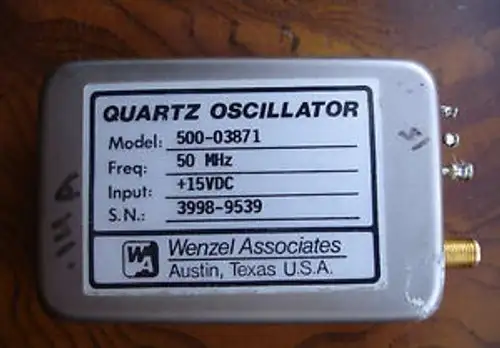 Wenzel Associates Oscillateur à quartz 500-03871 50 Mhz +15Vdc Garanti