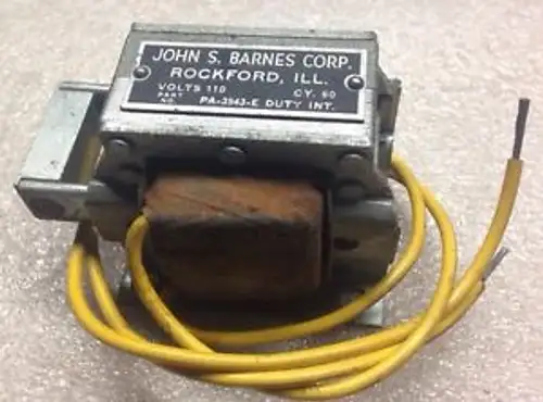 John S. Barnes Coil Pa-3943-E Pa3943E W/2-3 Days ping #1653Bd