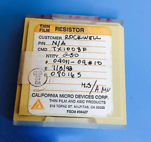 Tx1003F California Micro Devices Resistor Thin Film Rockwell 250/Units