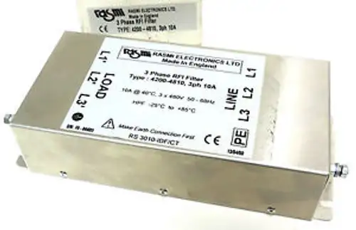New Rasmi Electronics 3 Phase Rfi Filter 4200-4810 3Ph 10A