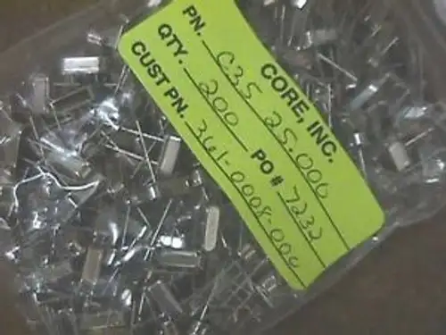 Core Inc C35 361-0008-000 25.000Mhz Crystals Lot/1400