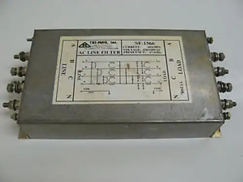 Tri Mag Inc Sf-1566 Ac Line Filter 60 Amps 420/250Vac 47-63 Hz