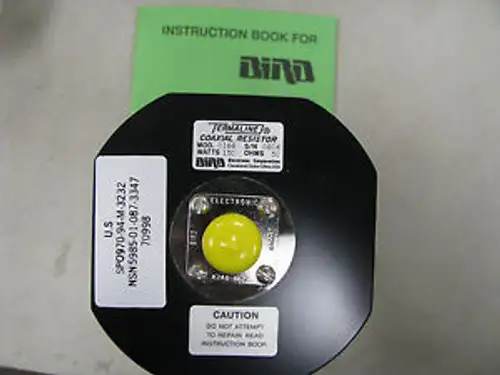 Bird 8166 Dummyload Resistor Termaline Coax 150W 50 Ohlm Nsn: 5985-01-087-3347