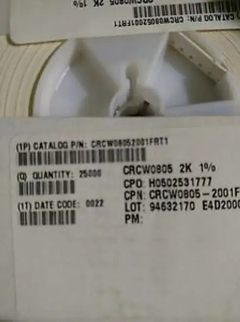 CRCW08052001FRT1 1500000 PCS PRODUCT CRCW08052K1%