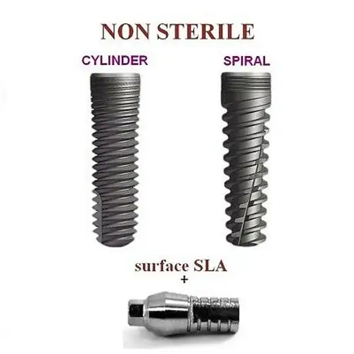 100 Non Sterile Dental Implant+100 Straight Abutment Hex System Surface Sla$1600