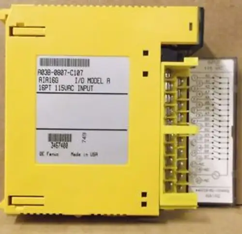 Fanuc A03B-0807-V107 AIA16G I/O Module Model A 16pt 115 VAC INPUT
