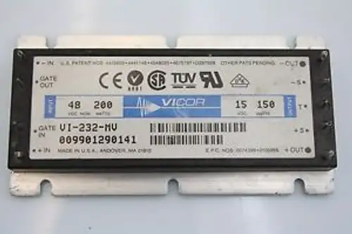V-CORE DC/DC Converter 48VDC 200W to 15VDC 150W VI-232-MV