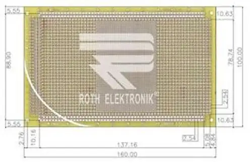 3X Re436-Lf - Smd Laboratory Chart Platine Fr4 1 27 & 2 54Mm Roth Elektronik