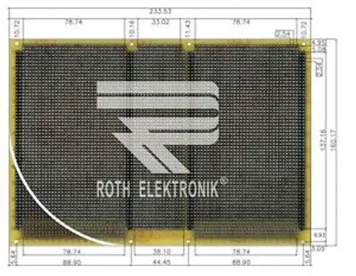 5X Re322-Lf - Laboratory Chart Platine Fr4 2 54Mm Contacted By Roth Elektronik