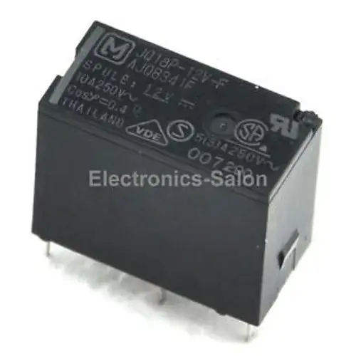 100X Panasonic Jq1Ap-12V-F 10A Small Power Relay Spst / 1 Form A Dc 12V.