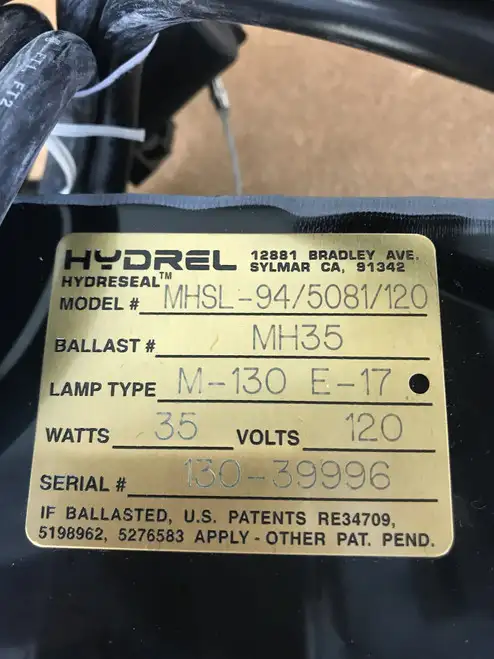 Hydrel Mhsl-94/5081/120 Modulo di alimentazione ballast 120V per alogenuro metallico 35W Mh35